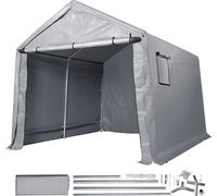Tente de stockage Carport 250x215x187 cm - Garage pour tente 304,8x304,8x259,1 cm - Barres en acier galvanisé, couverture 240G-PE à 3 couches - Tente pour appareils Gris