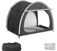 Tente de stockage pour voiture, dimensions 210 x 150 x 165 cm, portable avec sac de rangement, montage facile, noire
