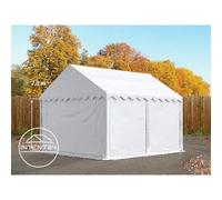 Tente de stockage TOOLPORT 3x4 m - PVC 500g/m² - H. 2 m - Blanc