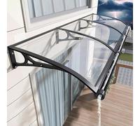 Tente de terrasse d'extérieur durable avec support en aluminium et auvent en polycarbonate transparent pour pare-soleil et protection contre la pluie, idéale pour les jardins et les événements