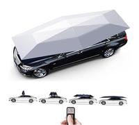 Tente De Toit De Voiture EntièRement Automatique,Parapluie De Voiture Portable,Isolation Thermique ExtéRieure,pour La Protection ExtéRieure des Voitures (Silver Gray, 4.2m/165'')