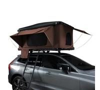 MonsterShop Tente de toit Marron pour voiture/4x4/van - Coque rigide Pop-up 2-3 pers Matelas 55 mm