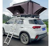 Tente De Toit Rigide Automatique, Tente De Voiture En Alliage D'aluminium Avec Système De Levage Électrique, Compatible Avec La Plupart Des Voitures(Brown)
