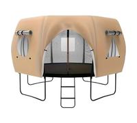 Tente De Trampoline Ronde - Auvent Pour , Pare-soleil Extérieur | Couche Professionnelle De Protection Contre Les Intempéries En Tissu Oxford, Tapis De Saut Circulaire Universel, Boîtier De Toi