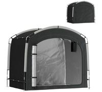 Tente de vélo - Outsunny - portable - pour 3-4 vélos - avec 2 poches latérales - 220 x 150 x 195 cm - noir