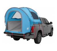 Tente de Voiture 200 x 170 x 170 cm Bleu Polyester et Acier Pliable | Toit en toile, fermeture éclair, pliable, montage avec ancres, acier léger, protection pour véhicules