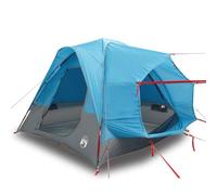 Tente de Voiture 4 Personnes Imperméable Bleu Polyester Avec E-Port Pliable | Polyester hydrofuge, résistant au vent, coutures soudées, tapis de sol, E-Port, pliable, sac de transport
