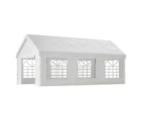 Tente de voiture avec double porte enroulable, garage de tente, résistant aux intempéries, bâches latérales amovibles, garage pliant, carport, 3 x 6 x 2,6 m