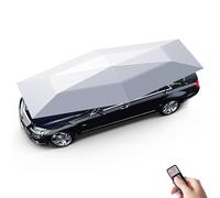 Tente De Voiture EntièRement Automatique,Abri D'Auto Mobile Plié,Couverture De Voiture à DéMarrage à Distance,pour Abri D'Auto, Isolation Thermique ExtéRieure (Silver Gray, 4.8m/188'')