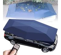Tente De Voiture EntièRement Automatique,Auvent De Voiture pour L'ExtéRieur,Parasol Pliant Portable,Couverture De Voiture à DéMarrage à Distance,ImperméAble (Navy Blue, 4.8m/188'')