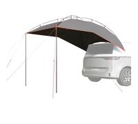 Tente de Voiture imperméable Gris et Orange en Polyester 185T avec revêtement PU, 356x254x200 cm, légère et Pliable, Sac de Transport Inclus pour Camping