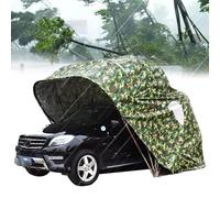 Tente de voiture robuste - Résistante aux intempéries - Abri d'auto mobile pour VUS, grand garage pliable, en acier inoxydable, 6 x 2,7 x 2,5 m