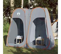 vidaXL Tente d'intimité Gris et Orange escamotable imperméable, Tente, Tente de Jardin, abri extérieur, Tente de Camping, abri de Camping