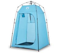 Tente d'intimité imperméable à libération rapide Bleu 150 x 150 x 220 cm | Polyester 190T avec revêtement PU, toile extérieure amovible, piquets et tir, sac de transport, crochet lumineux
