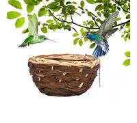 Tente d'oiseau - lit de niid tissé de cabane d'oiseau Naturel, Colibri-Oignon ne nidial du niid pour Perruque, Perruche, calocascule, Conure, Oiseau Amoureuse, canari, Pinson, Petits oi