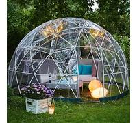 Tente dôme à bulles, abri de camping transparent pour 5 à 7 personnes, dôme géodésique pour terrasse, salle à manger en plein air et observation des étoiles