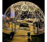 Tente dôme à bulles transparente - Abri extérieur respirant avec housse en TPU transparent et sacs de sable pour les fêtes dans le jardin, le camping et les événements d'hiver