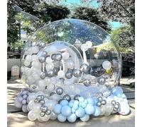 Tente dôme gonflable à bulles pour observer les étoiles, tonnelle de luxe transparente et tente de camping pour 3 à 5 personnes