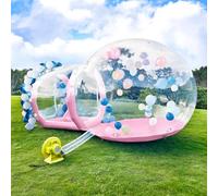 Tente dôme gonflable transparente avec souffleur et pompe, design imperméable en PVC durable pour les fêtes d'enfants et une utilisation commerciale