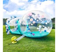 Tente dôme gonflable transparente avec souffleur et pompe, PVC durable de qualité commerciale pour fêtes d'enfants, événements de jardin et utilisation commerciale