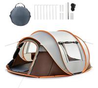 Tente Dôme Pop-Up 4-5 Pers, Automatique Légère Portable | Tente Camping Installée en Seulement 3 Secondes, Escamotable avec Matériau Extérieur imperméable, Protection Solaire