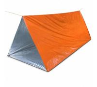 Tente d'urgence Abri Survie Thermique, Orange | PE, film aluminium, réutilisable, pyrami, imperméabilité 3000mm, fond 1000mm, pour Chasse, pour Plein Air
