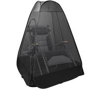 Tente en filet pour le camping et la pêche, tente de chaise en maille noire avec toit étanche et porte à fermeture éclair facile, tentes portables pour une personne pour une utilisation en extér