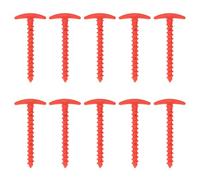Tente en Plastique T Forme des Ancres de Sol en Spirale PEET 10pcs 5,7 Pouces pour la randonnée en Camping Tarpes de canopée imperméables réutilisables (Rouge)