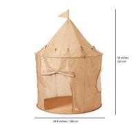 3 Sprouts Tente de jeu pour enfants en polyester recyclé Argile Terrazzo 100,1x100,1x134,6 cm