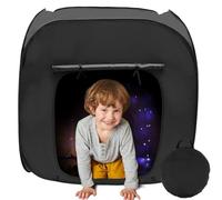 Tente Enfant Cabane Intérieur Exterieur, Tente Sensorielle Occultante Enfants Portable, 90cm Tente Occultante Enfant Pop Up avec Sac de Transport pour Aide avec Autisme, SPD, Anxiété(Noir)