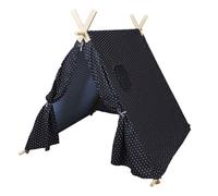 Tente enfant en tissu 105 cm Little world Gris foncé et blanc