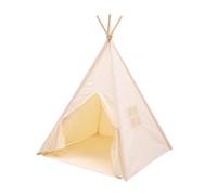 Sunny Vera Tente Tipi Chambre Enfant, Crème | Coton Naturel | Tente De Jeu Avec Tapis De Sol Inclus | Dimensions 110 X 110 X 160 Cm | A Partir De 3 Ans
