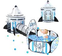 Tente Enfants - Tente de Jeu+Tunnel Enfant+Piscine à balles Pliable 3-en-1 - Grande Aire de Jeux de Jardin pour garçons Filles Bebe - Pop Up Enfant Intérieur Extérieur