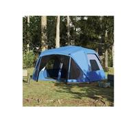 Tente Familiale 10 Personnes Auvent Bleu Libération Rapide Imperméable vidaXL