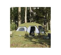 Tente familiale 9 personnes vert libération rapide imperméable
