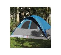 Tente familiale à dôme 6 personnes bleu imperméable