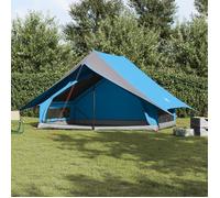 Vidaxl Tente Familiale 7-Personnes Bleue Polyester Pliable Tente Moderne