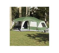 vidaXL Tente familiale avec dôme porche 9 personnes vert imperméable, tente, tente de jardin, abri extérieur, tente de 4009584