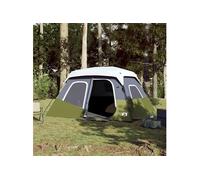 vidaXL Tente Familiale avec LED 6 Personnes, Tente d'Ombrage avec Sac de Transport, Auvent Portable avec Parois Latérales, 94308