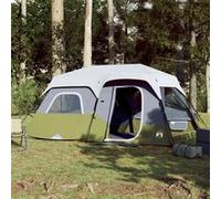 vidaXL Tente Familiale avec LED 9 Personnes, Tente d'Ombrage avec Sac de Transport, Auvent Portable avec Parois Latérales, 94311