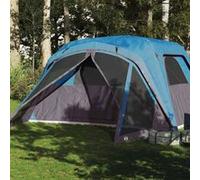 vidaXL Tente familiale avec porche 6 personnes bleue imperméable 94549
