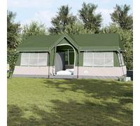 vidaXL Tente familiale pliable 622×295×238 cm – Toit bleu/gris, imperméable, résistant aux UV
