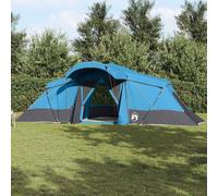 vidaXL Tente familiale 4100671 Toit bleu/gris 721x335x212 cm Polyester & fibre de verre 4 personnes