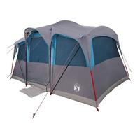 Tente familiale dôme - vidaXL - 10-personnes - 435x255x216 cm - Bleu et gris - Imperméable - Résistant aux UV - Pliable
