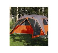 Tente familiale et porche 6 personnes gris orange imperméable