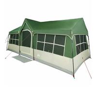 vidaXL Tente familiale pliable 622x295x238 cm Vert/Beige Imperméable Résistante aux UV 12 pers.