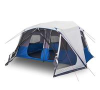 Tente familiale pour 10 personnes avec système Quick Release - Cadre de tonnelle pour camping, extérieur et jardin - Tente bleu clair pour les grandes familles