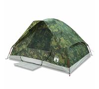 Tente familiale pour 6 personnes, motif camouflage, imperméable, polyester 185T avec revêtement PU, tente dôme robuste pour le camping, l'extérieur et l'aventure, idéale pour les familles et les