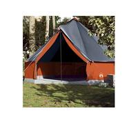vidaXL Tente familiale tipi 94596 – 10 personnes, gris et orange, imperméable