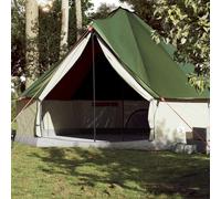 Tente Familiale Tipi 10 Personnes Verte Polyester Imperméable 1 Chambre 1 Porte